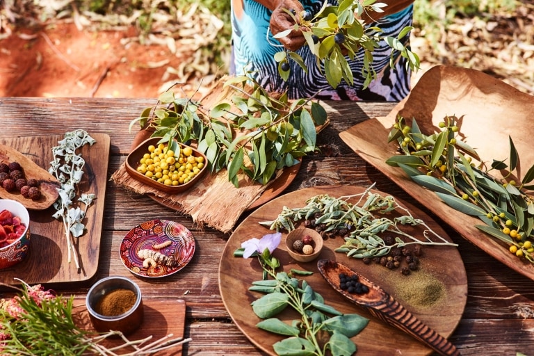 Native ingredients on a table at Ayers Rock Resort © Voyages Native ingredients on a table at Ayers Rock Resort © Voyages